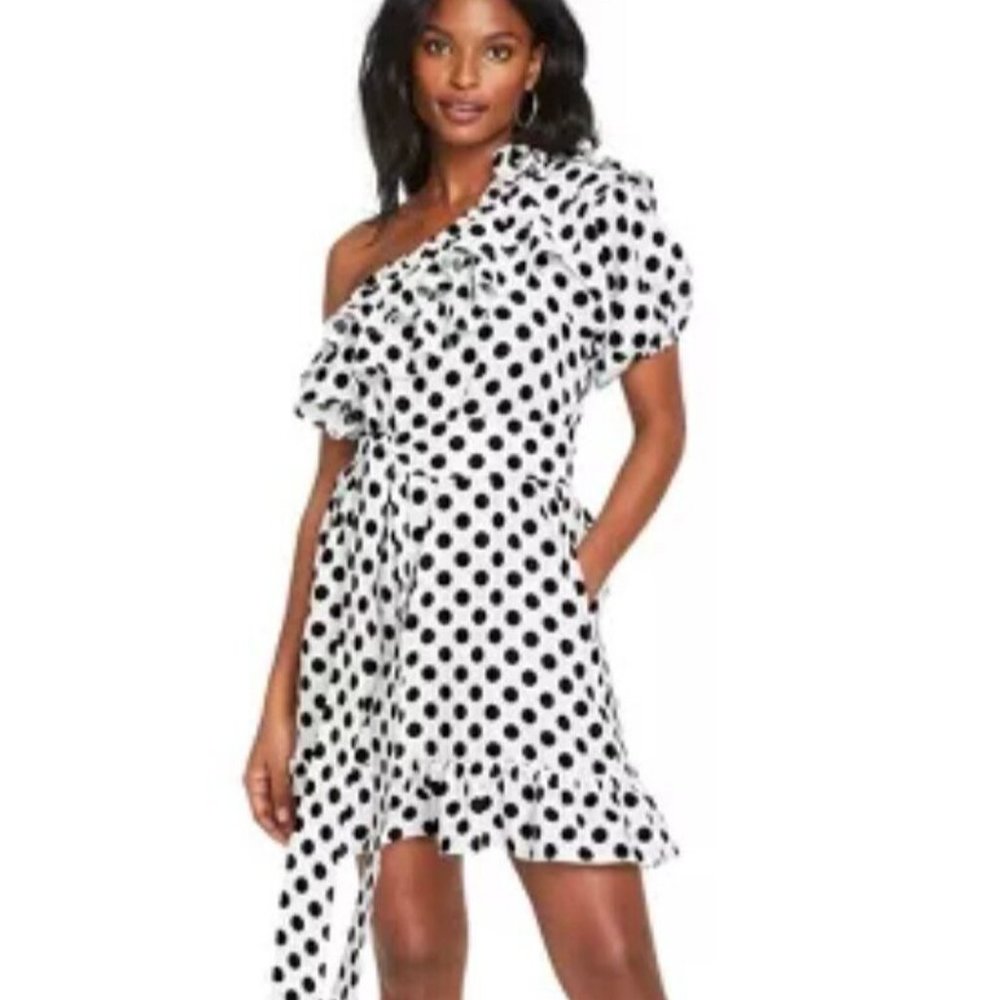 NWT Lisa Marie Fernandez for Target Polka Dot One Shoulder Dress